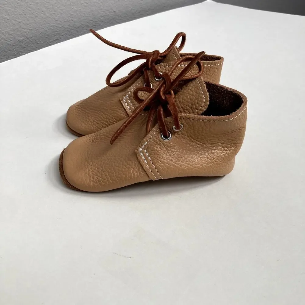 Mon Petit Shoes Soft Sole Oxford - Light Brown - 5